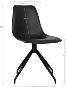 Szürke étkezőszék szett 2 db-os Monaco – House Nordic