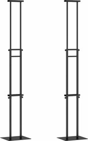 vidaXL Kiállító Állvány 2 pcs Fekete 30 x 23,5 x 210 cm Acél