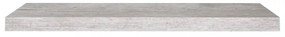 4 db betonszürke MDF lebegő fali polc 80 x 23,5 x 3,8 cm
