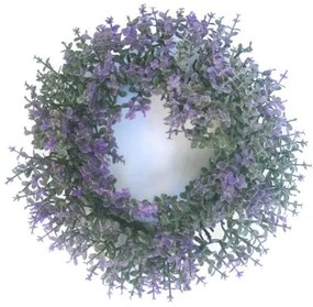 Bukszus műkoszorú, lila, átmérő: 16 cm
