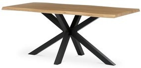 Étkezőasztal Vadtölgy/Fekete Színben. 180x90cm. HT-F4618 OLW