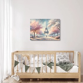 Üveg kép – Tavasz Párizsban (70x50 cm)