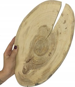 Fa korong szeletelt fa csiszolt Szilikon fa tálca 30-35cm hosszú