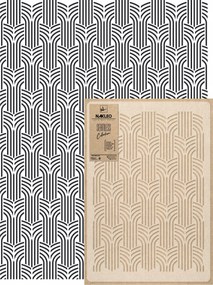 Festősablon Ismételhető Többször felhasználható 59x95cm Tapéta Art Deco Vonalak Ívek