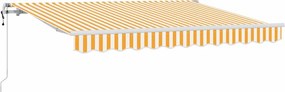 vidaXL Behúzható napellenző Sárga 250 x 200 cm szövet