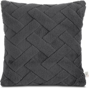 Díszpárnahuzat Caro 45x45 Design91 acél bolyhos dombornyomott rács