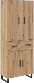 vidaXL Magasfiú fiókkal 2 pcs Artisan tölgy 69,5 x 34 x 180 cm