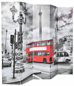 fekete-fehér londoni busz mintás paraván 200 x 170 cm