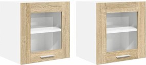 vidaXL Függő szekrény 2 pcs Sonoma tölgy 40 x 31 x 40 cm Faanyag