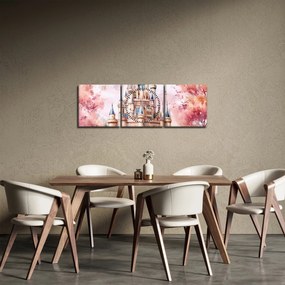 Kép - Tündérmese kastély (órával) (90x30 cm)