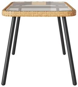 Dohányzóasztal Természetes 90 x 45 x 42 cm Polirattan