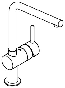 GROHE 31375000 - A sorozatú mosogató csaptelep, 360 mm, fényes króm