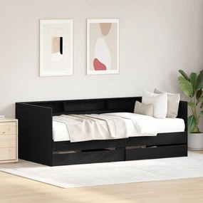 Napágy Fekete tölgy Szerelt fa 90 x 190 cm Tartós