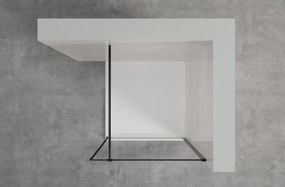 Erga Paris, Beépíthető zuhanykabin 120x200 cm, fekete keretben, 8 mm-es átlátszó üveg, fekete profil, ERG-V02-PARIS-120x200-BF