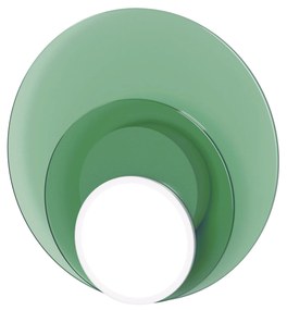 Mennyezeti / fali lámpa DOT 06, többféle változat - TUNTO Modell: fehér keret és burkolat, zöld/zöld üveglap