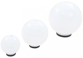 6 db-os LED gömblámpa-szett 20/30/40 cm PMMA