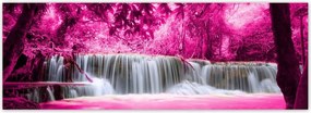 Fotótapéta flizelina 624x219 Rózsaszín vízesés