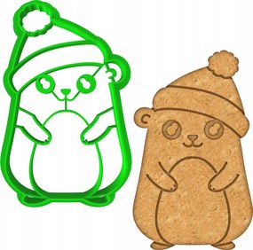 Karácsonyi Forma Mézeskalács lyukasztó Karácsonyra Hörcsög 8cm