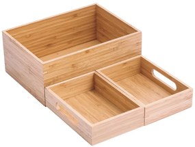 Natúr színű bambusz fürdőszobai rendszerező kozmetikumokhoz Isalys – MSV