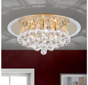 Orion DLU 2378/4/38-Kristály mennyezeti lámpa GLORIA 4xG9/40W/230V átm. 38 cm arany