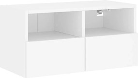 vidaXL fehér szerelt fa fali TV-szekrény 60 x 30 x 30 cm