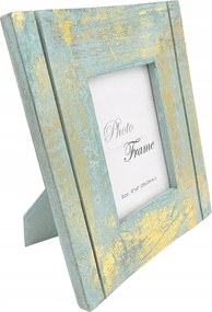 Képkeret egy képhez arany-kék formåtum 10 x 15 cm