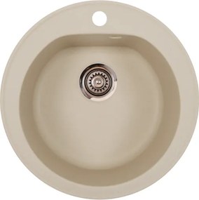 Venera Metalac 175405 Gránit Mosogatótálca - Extra mély, Egymedencés, Kerek, Pezsgő