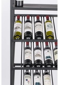 Fekete fém bortartó állvány 20 palackhoz, 48x180 cm Cantor - Zuiver