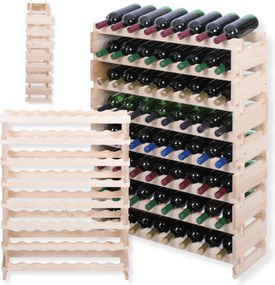 64 palackos bortartó állvány moduláris állvány 8x8 szerelés fenyő szerszámok nélkül