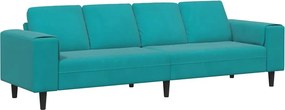 vidaXL Nappali Kanapé Türkiz 250 x 188 x 76 cm