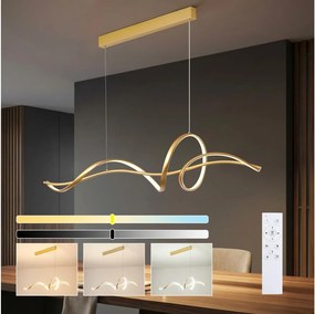 Brilagi - LED dimmelhető kábelre függesztett csillár SIGNATURE LED/55W/230V 120x23 cm arany + távirányító