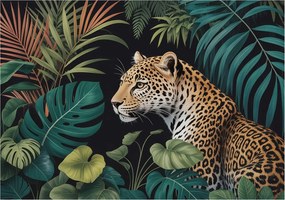 Matt Fotótapéta Flizelin Falra Egzotikus leopárd 208x146 Ragasztó