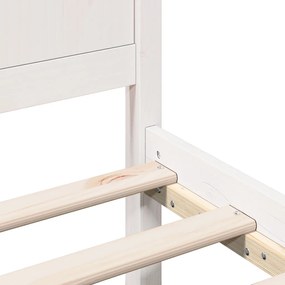 Fehér Fa Ágykeret Fehér Fa 100 x 200 cm Tartós Fehér Ágykeret
