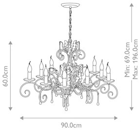 Elstead Lighting AMARILLI AML10-BRONZE Csillár 10x60W/E14
