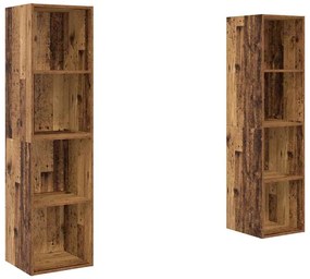 TV szekrény 2 pcs Barna 37 x 37 x 142.5 cm Faanyag