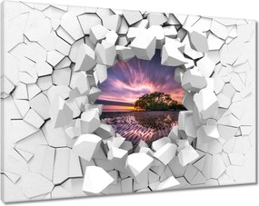 Festmények 120x80 Gyönyörű lila tájkép