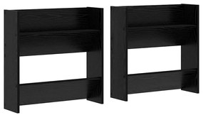 Cipőszekrény 2 pcs Fekete tölgy 60 x 18 x 60 cm Faanyag