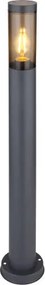 Globo 31588SA Kültéri lámpa rozsdamentes acél antracit, műanyag füst színű, IP44, ø: 127mm, M: 800mm, izzó nélkül 1x E27 23W 230V