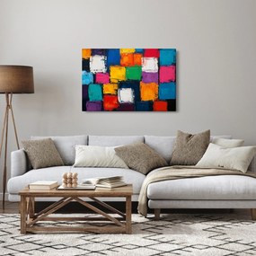 Kép - Színes négyzetek festménye (90x60 cm)