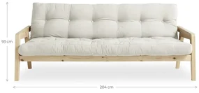 Zöld kinyitható kanapé 204 cm Grab - Karup Design