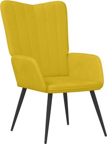 vidaXL mustársárga bársony pihenőszék