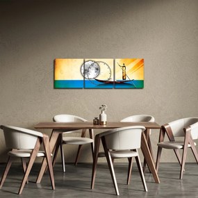Festés - Ősi festészet (órával) (90x30 cm)