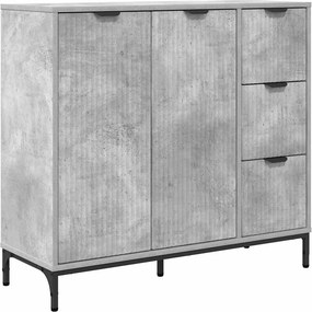 vidaXL Széf fiókkal Beton Szürke 89,5 x 33 x 82 cm Faanyag