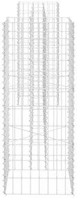 H alakú acéldrót virágtartó gabion 260 x 40 x 100 cm
