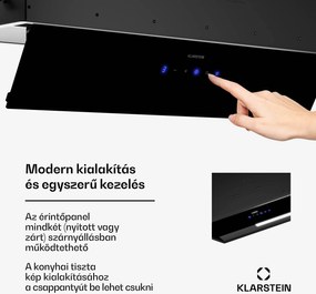 Klarstein Ventimate páraelszívó, érintéses vezérlés, elszívás/keringtetés, EEK A+, 3 szint, LED, csendes