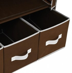 vidaXL barna szövet ruhásszekrény 87 x 49 x 159 cm