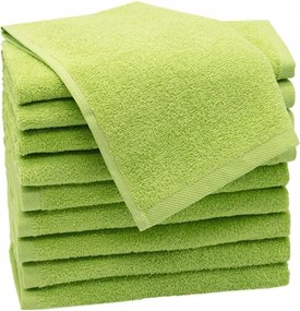 10 Db-os Pamut Törölköző Szett 50 X 30 CM Zöld Törölköző