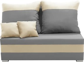 GUSTO2 Kétszemélyes kinyitható kanapé Világosszürke/krém