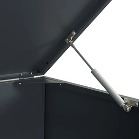 antracit acél kerekes tároló 5 szemeteskukához 345x79x117 cm