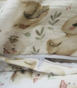 Muszlin ágyneműhuzat Kacsák TiaHome - Detský set 130x90cm + 65x45cm